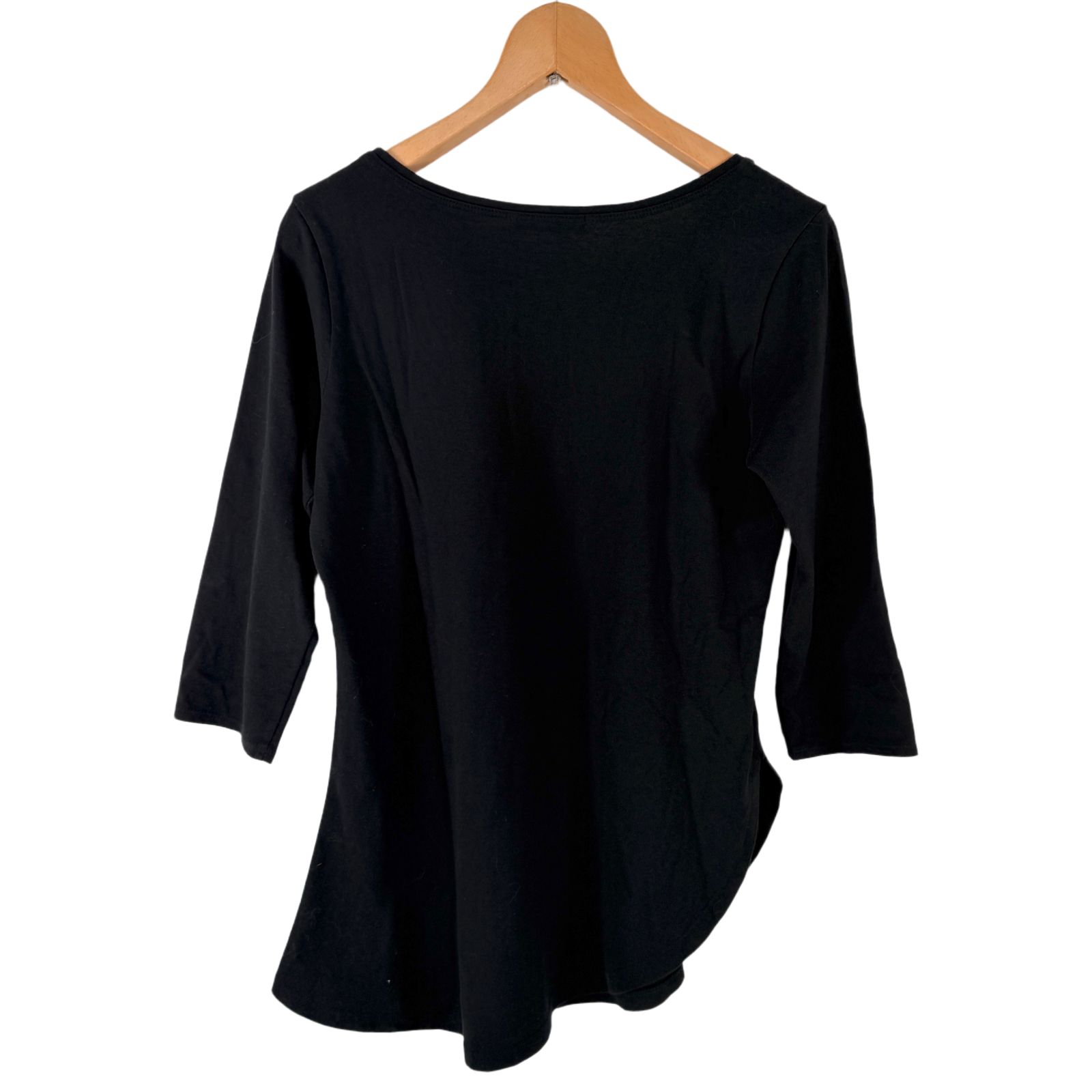 ISSEY MIYAKE 七分丈 Tシャツ サイズ3 黒×白 レディース イッセイ 