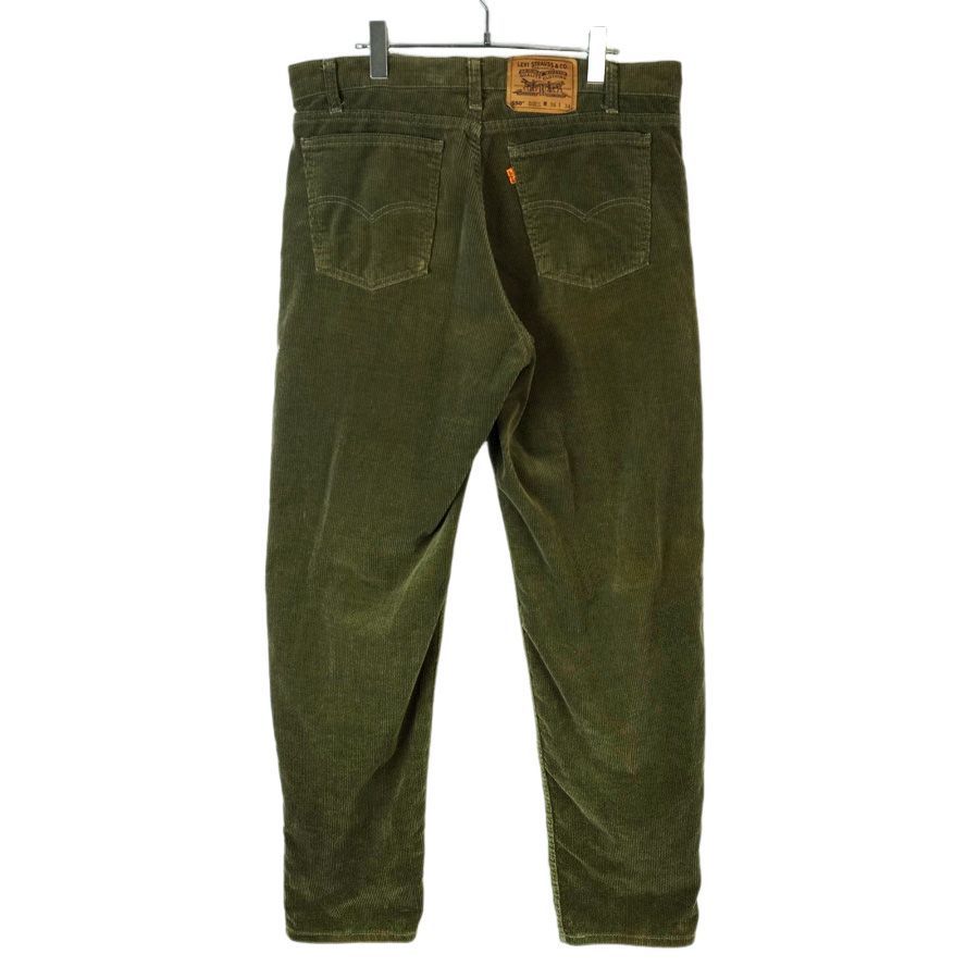 USA製Levi'sリーバイス550コーデュロイパンツ緑モスグリーンカーキオレンジタブrelaxedfitリラックスフィットTaperdlegヴィンテージvintage40312