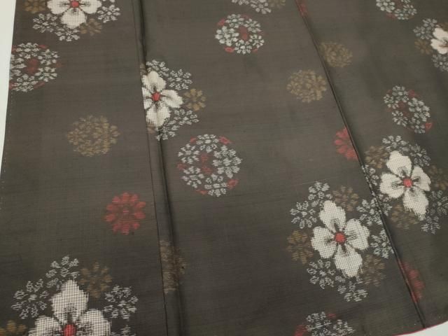 平和屋着物□本場大島紬 舞花文 正絹 逸品 CAAV0810ou