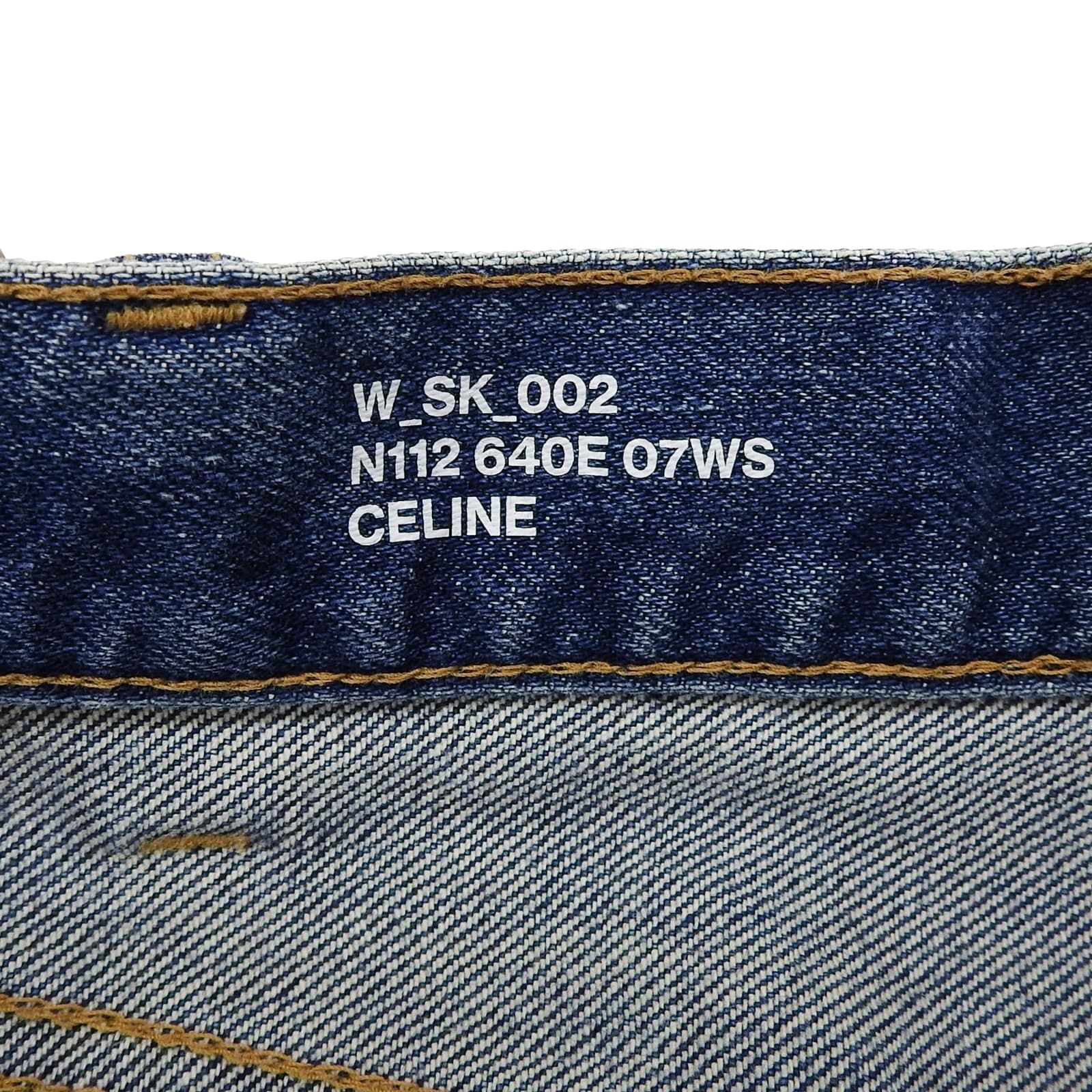 美品△CELINE セリーヌ N112 640E レザーパッチ付き スキニー