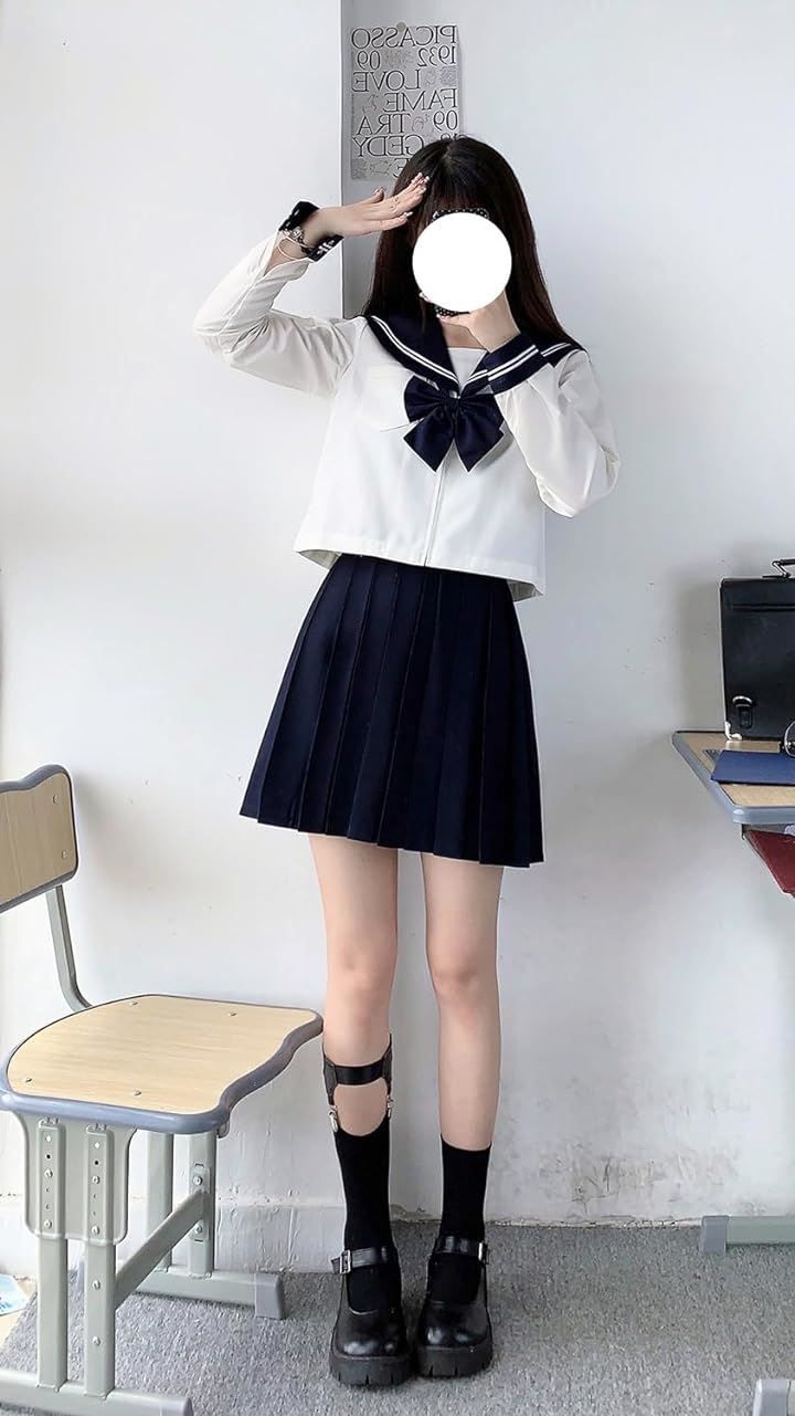 CedarEight(シダーエイト) セーラー服 長袖 JK コスチューム 制服 女子高校生 コスプレ 3点セット( L) - メルカリ