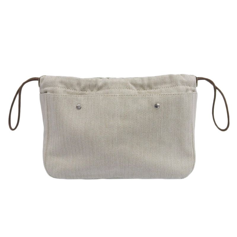 エルメス HERMES フールビ25 バッグインバッグ キャンバス|レザー アイボリー W刻印 2025年 新入荷 HE1089