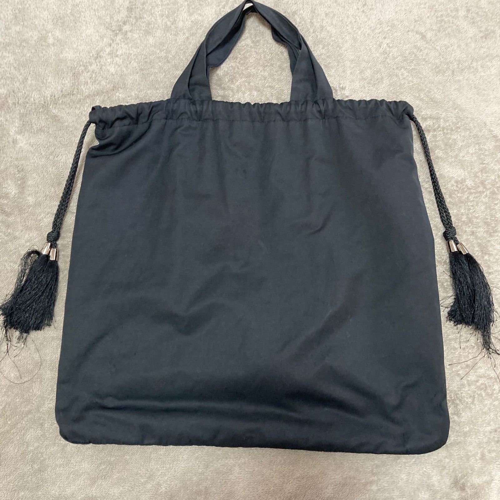 ear PAPILLONNER 猫 ネコ 犬 イヌ 動物 イアパピヨネ トートバッグ 黒