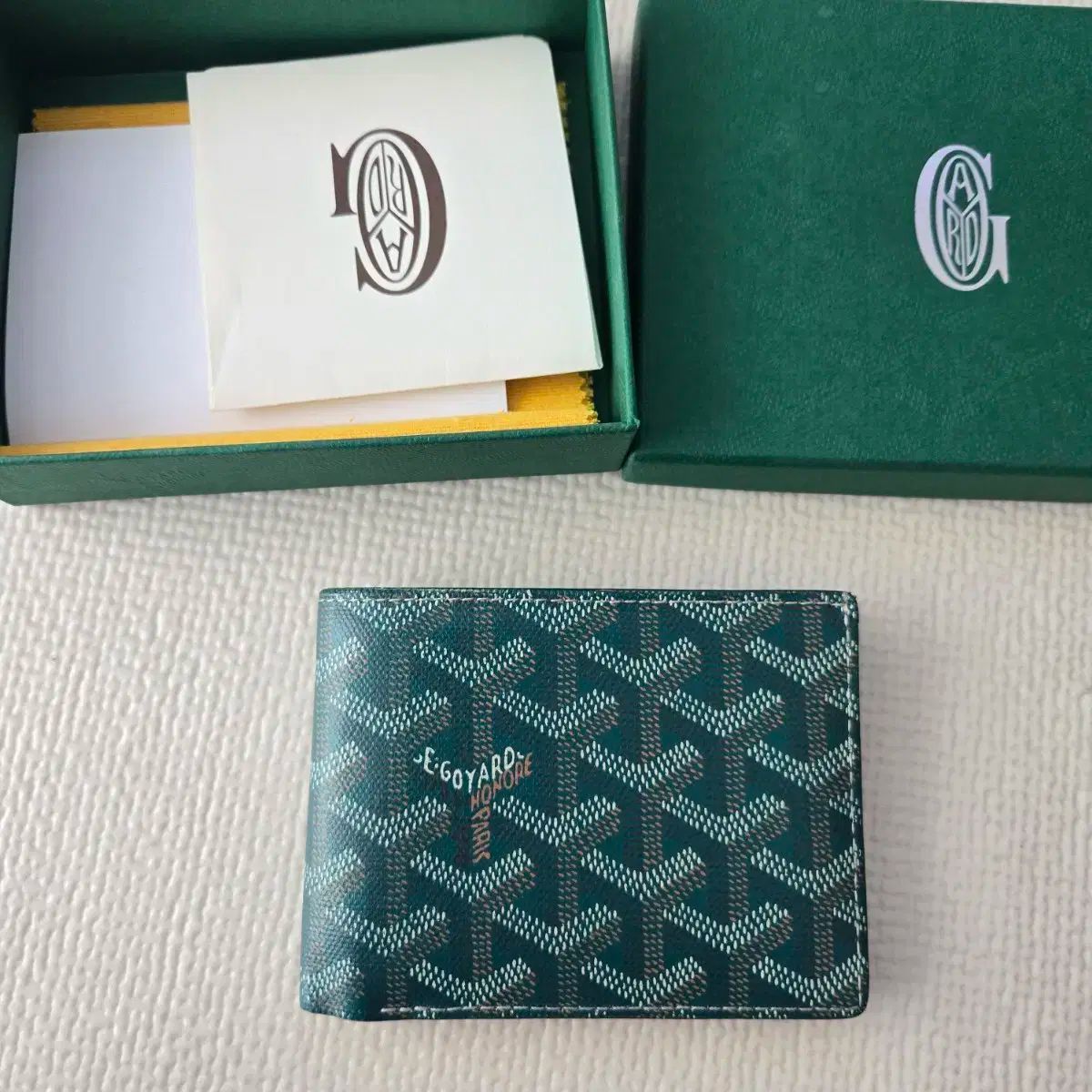 美品 GOYARD ゴヤール ヴィクトワール 二つ折り財布 スペシャル グリーン Goyard(ゴヤール) ゴヤール ヴィクトワール 二つ折り財布