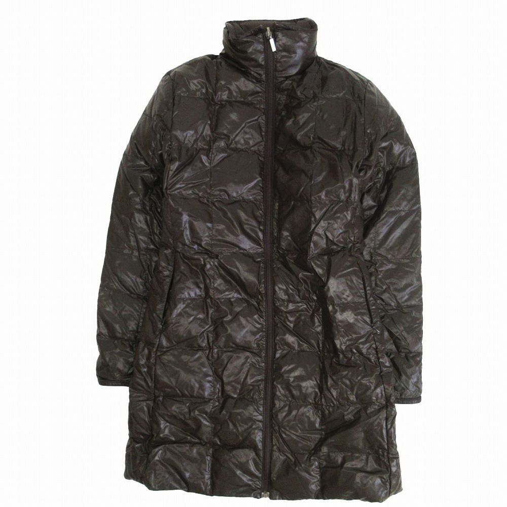 【人気！】 モンクレール ダウン コート ヴェロニク ダークブラウン ベルト MONCLER (モンクレール) 切り替え ベルト付き フルジップ ダウン