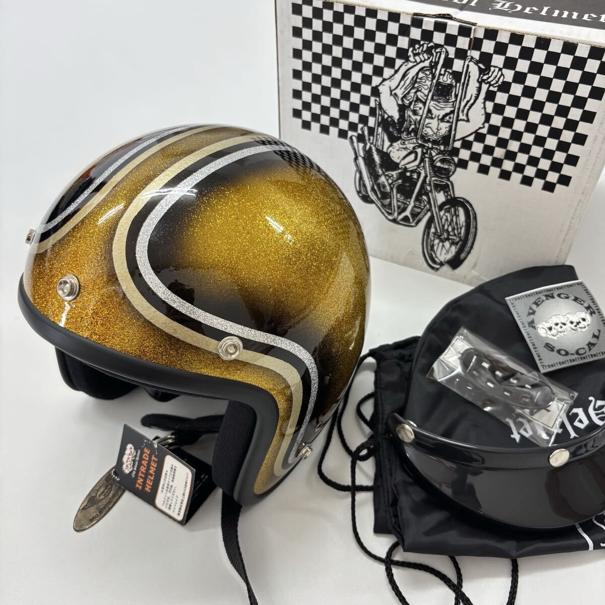 ♥ AVENGER JET HELMET アベンジャー ジェット ヘルメット SGマークつき OLD SKOOL オールドスクール ASPHALT サイズ 710-0140