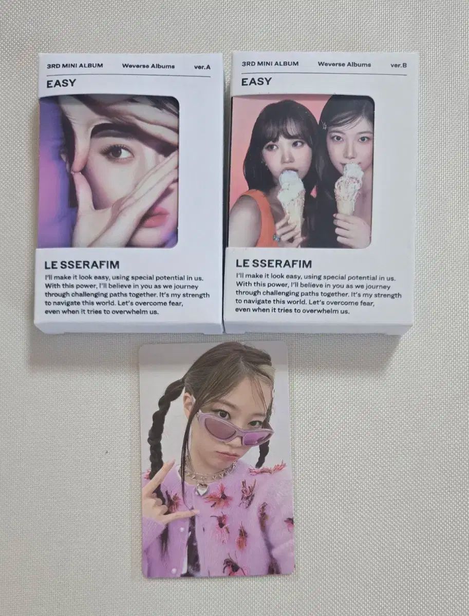 LESSERAFIM「EASY」weverse スペシャル　トレカ　カズハ　② LE SSERAFIM(ルセラフィム・ルセラ) easy WEVERSE アルバム 2