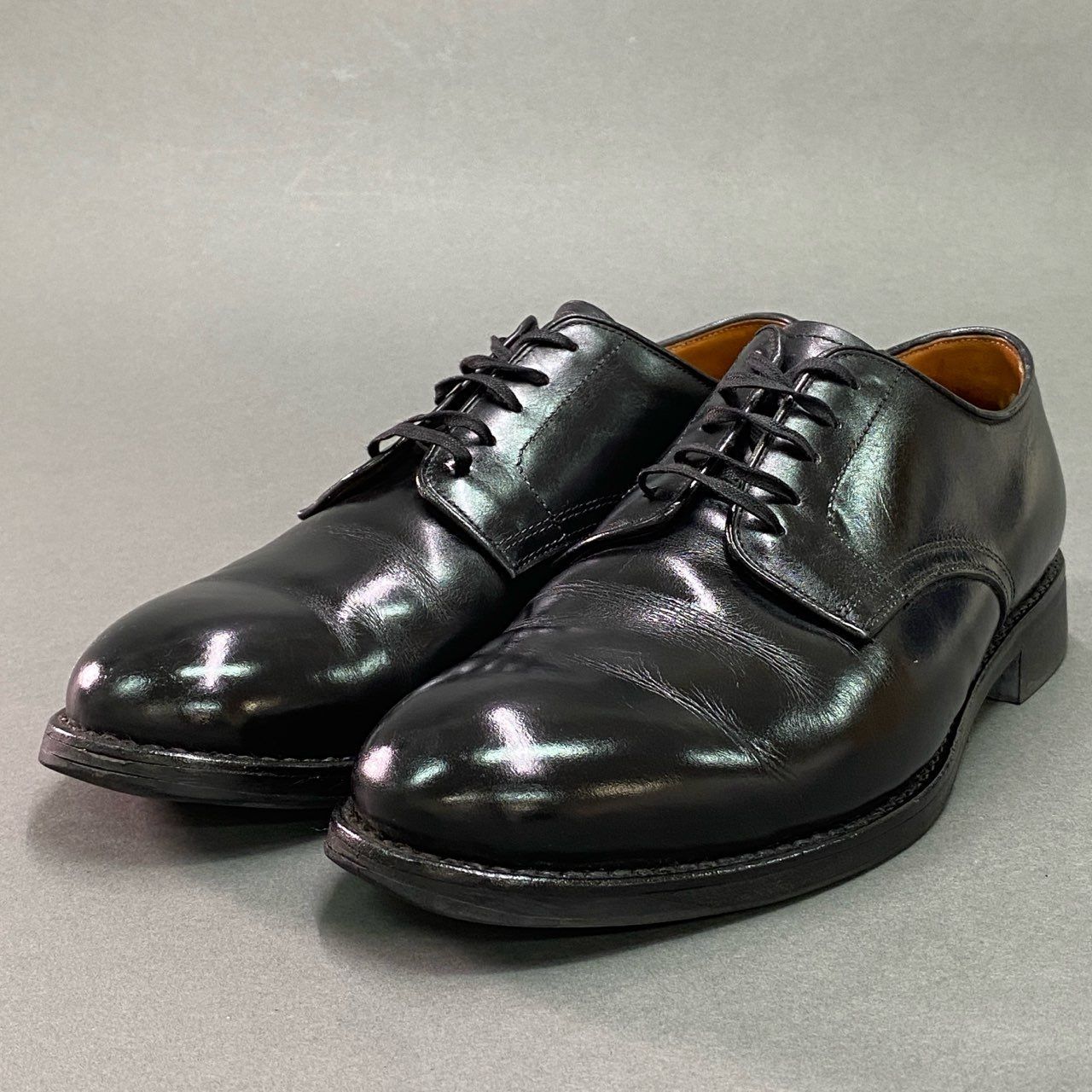 3f8 WHEEL ROBE ウェールローブ × BLUE BLUE ブルーブルー レザードレスシューズ 8 1|2 ブラック Leather ビジネス オフィス