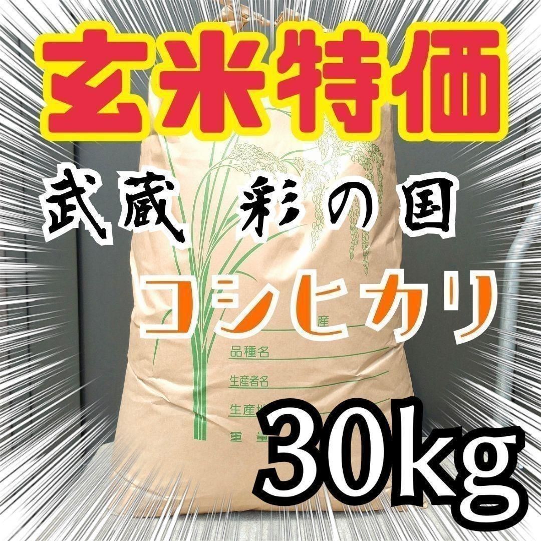 新米 玄米限定特価 令和3年 埼玉県産 コシヒカリ 玄米 30kg 送料無料 - メルカリ