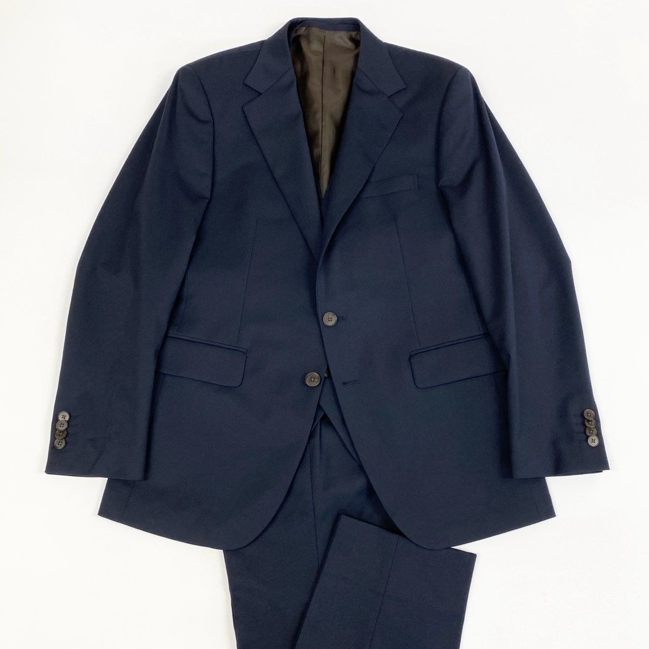 53j17 FABRIC TOKYO ファブリックトーキョー セットアップスーツ 3ピース シングルスーツ ビジネス フォーマル ネイビー メンズu02t