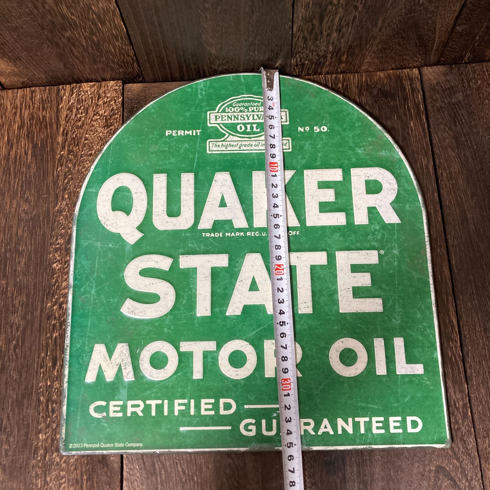 看板 QUAKER STATE MOTOR OIL アメリカン レトロ調 ガレージ 