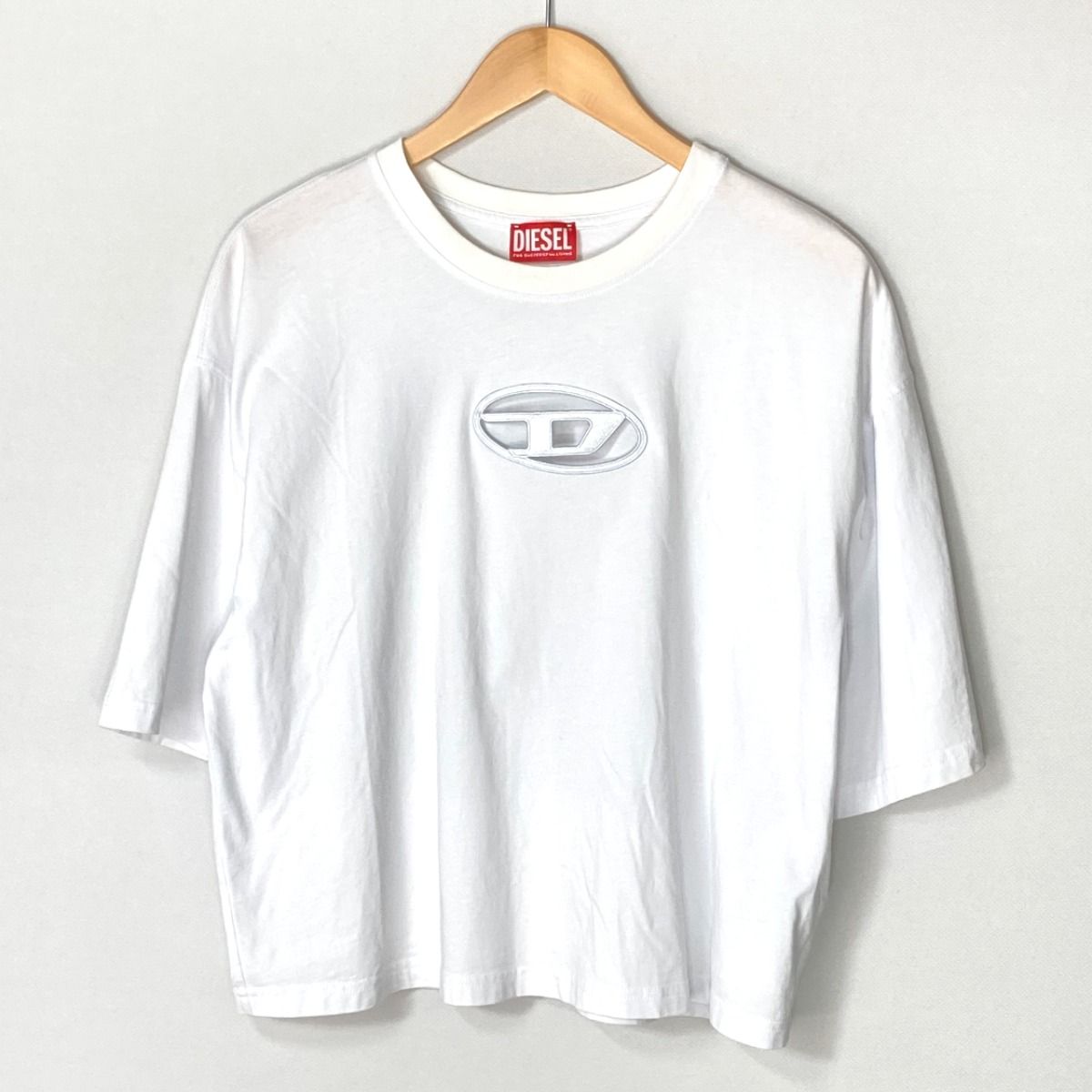 DIESEL ディーゼル 半袖Tシャツ カットソー T-ROWY-OD ホワイト サイズ M レディース