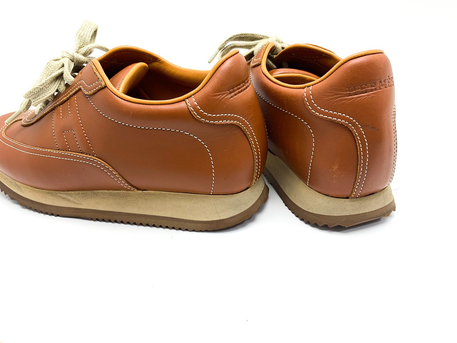 HERMES エルメス クイック スニーカー ゴールド サイズ37(約24cm) 靴