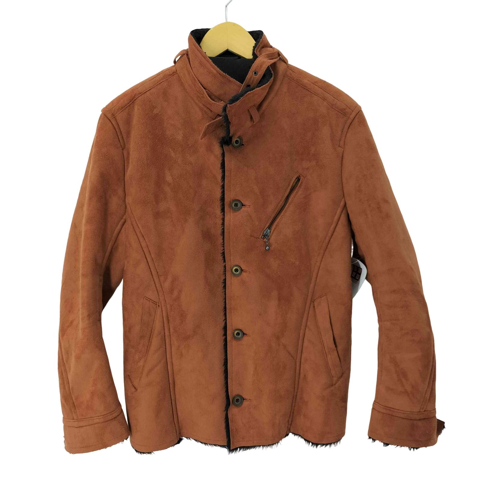 HIDEAWAYSニコル　フリース　ムートンジャケット ブラウン 大処分セール！！HIDEAWAYS NICOLE. フェイクムートンジャケット