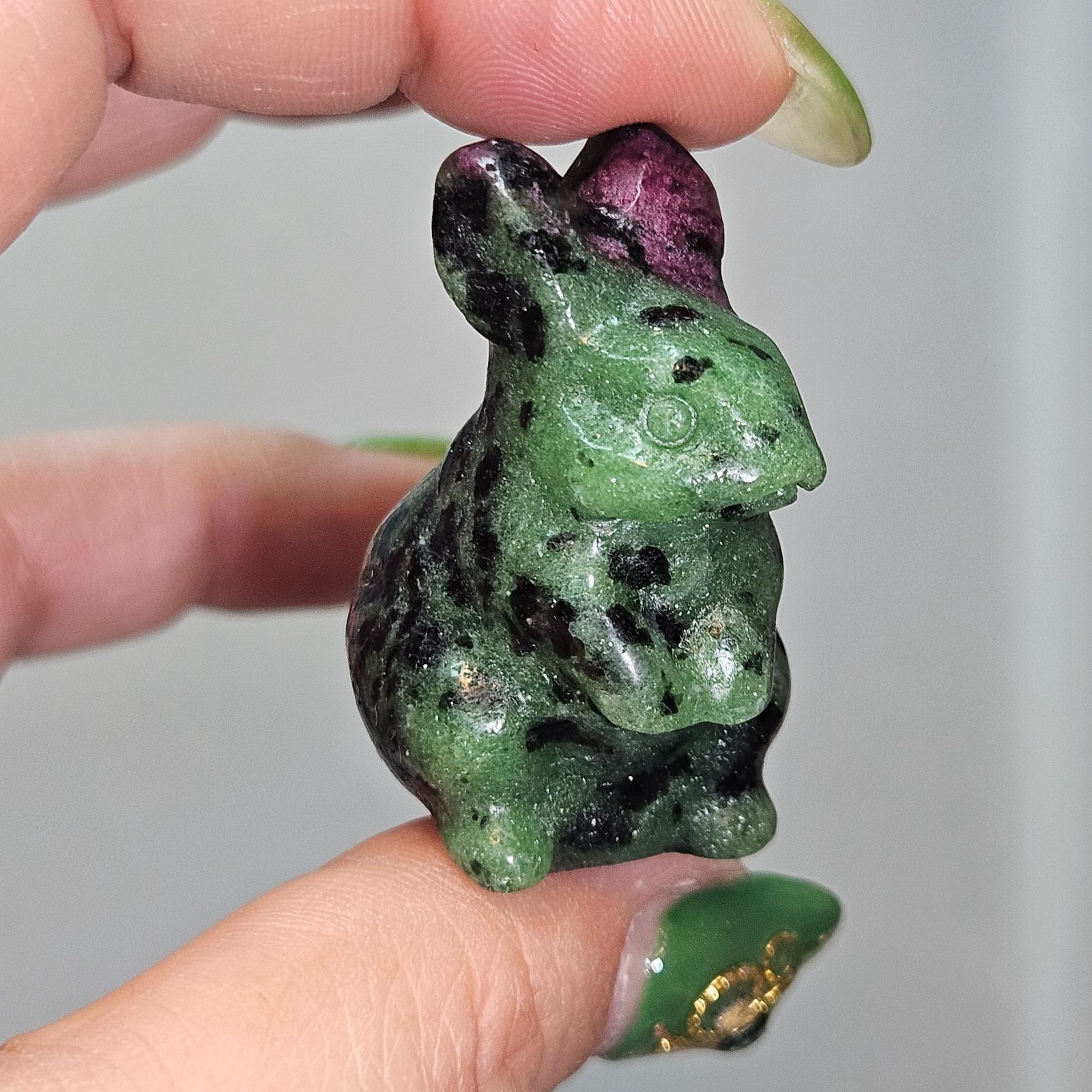 ルビーインゾイサイト✨うさぎ🐰&いちご🍓カービング✨セット✨ - メルカリ