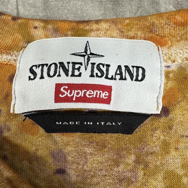 シュプリーム ストーンアイランド 刺繍ロゴ Tシャツ 20FW 正規品 Supreme×Stone Island/シュプリーム×ストーンアイランド【20AW