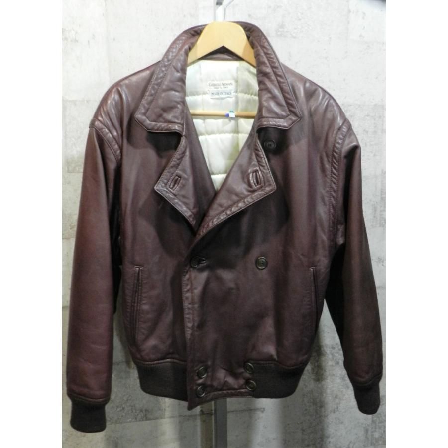 giorgio armani 80s vintage レザージャケット