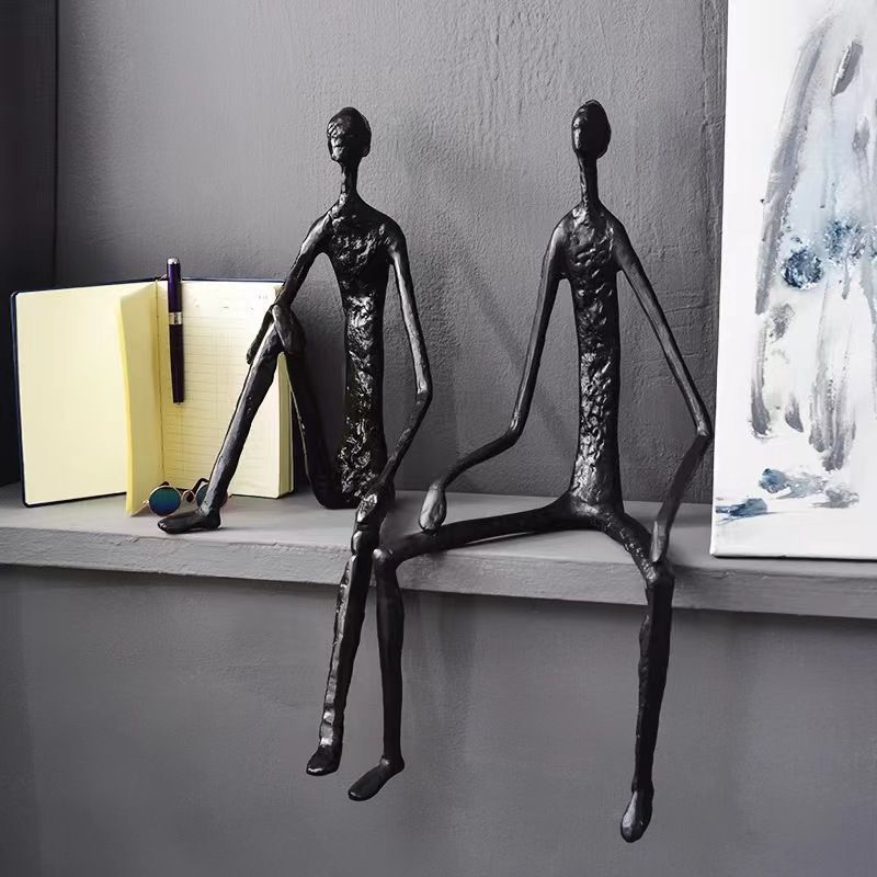 彫刻 置物 オブジェ 現代的なシンプル 創造的 銑鉄の人物雑貨 小物 芸術 アート インテリア リビング 寝室 玄関ポーチ 書斎