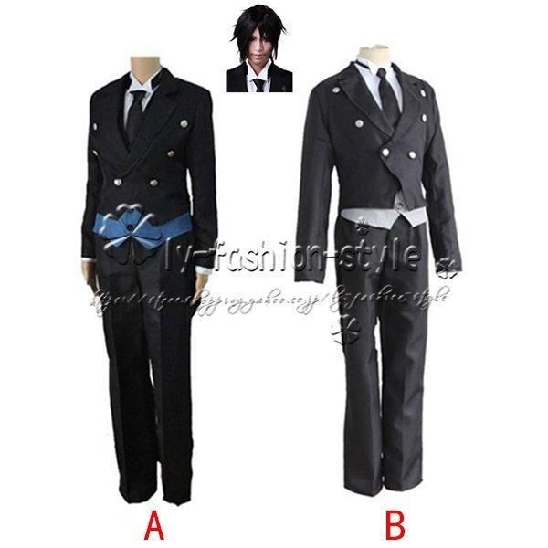 ハロウィンコミケディズニー仮装等＊黒執事セバスチャン＊ウィッグ燕尾服＊ベスト2着 ハロウィンコミケディズニー仮装等＊黒執事セバスチャン