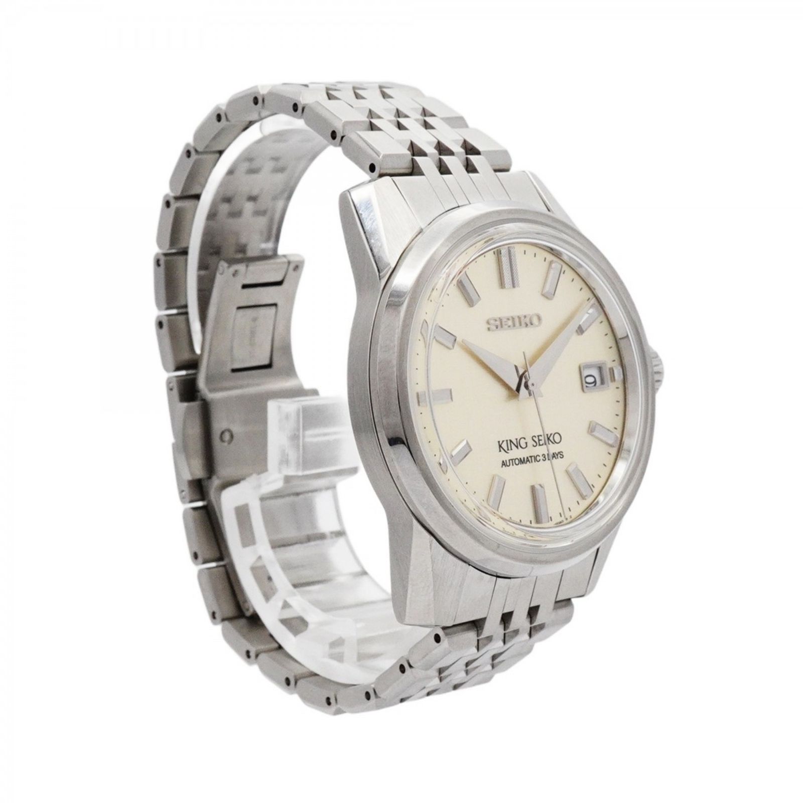  セイコー キングセイコー SDKS 015 シルバー文字盤腕時計 メンズ 自動巻き時計 腕時計(アナログ)