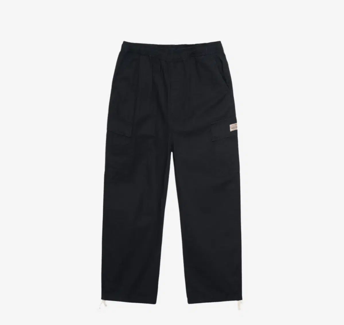 S STUSSY(ステューシー) リップストップ カーゴ ビーチ パンツ 黒