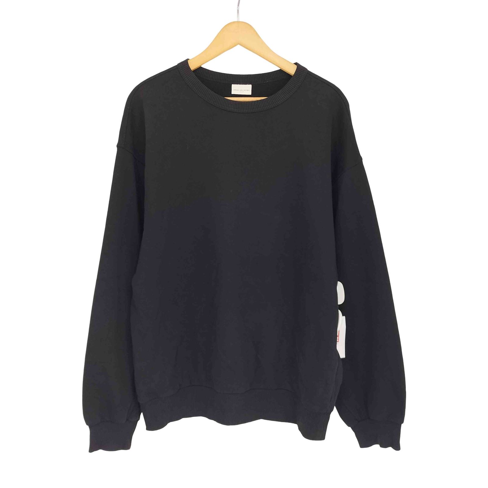 DRIES VAN NOTEN 黒 クルーネック スウェット ドリスヴァンノッテン DRIES VAN NOTEN オーバーサイズ クルー
