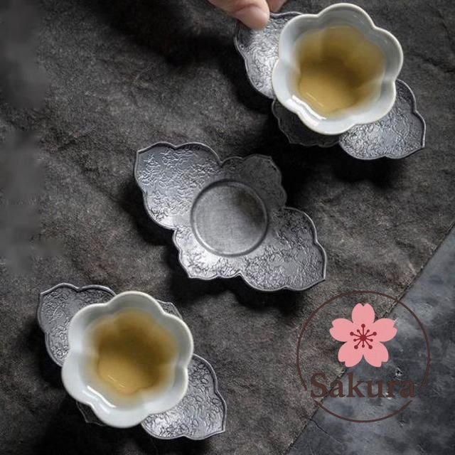 錫 茶入 茶托 5点 煎茶道具 茶道具 急須 新品 ☆錫製 茶托 茶器 茶道具 煎茶道具 5客 - メルカリ