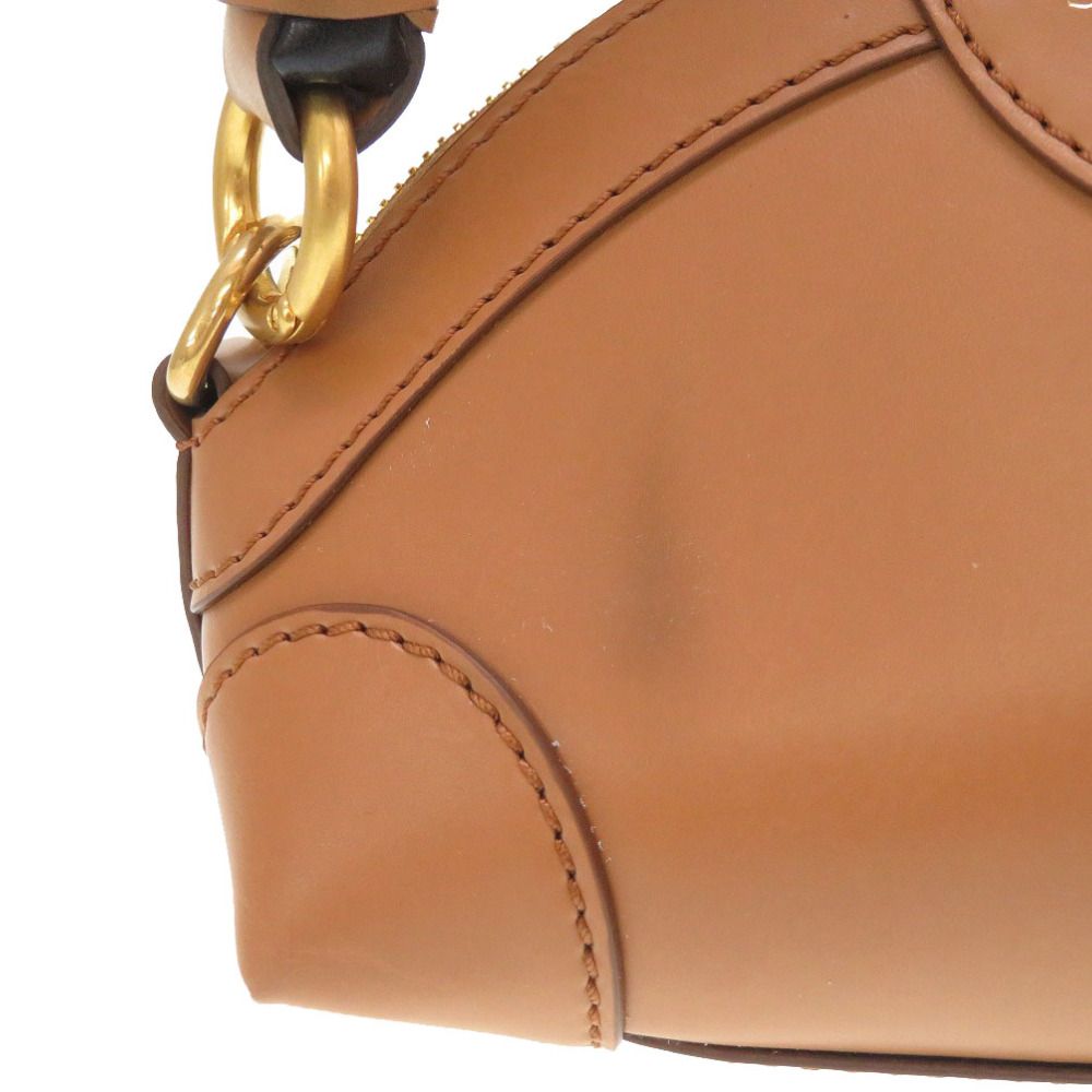 ステラマッカートニー ミニ ドクターバッグ レザー ブラウン ゴールド金具 ハンドバッグ バッグ 茶 0201 Stella