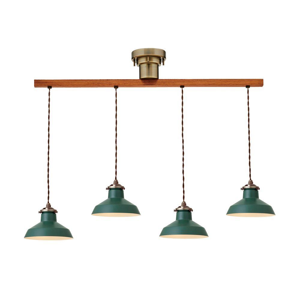 【人気商品】Gien 電球別売 -dangle 4- - 4灯 ジアン -ダングル4- - ペンダントライト グリーン LT-1931GN インターフォルム(INTERFORM)