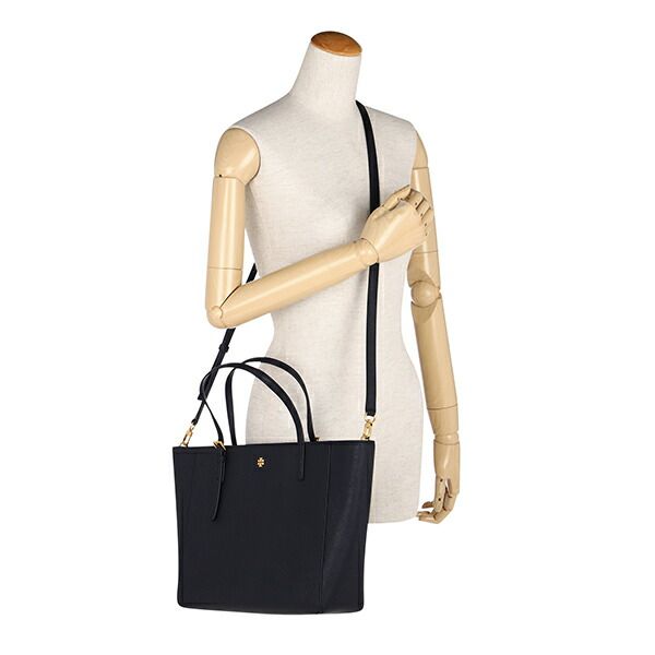 TORY BURCHトリーバーチ　エマーソン　トートバッグ　ネイビー Amazon.com: Tory Burch Emerson Leather Women's Tote (Navy