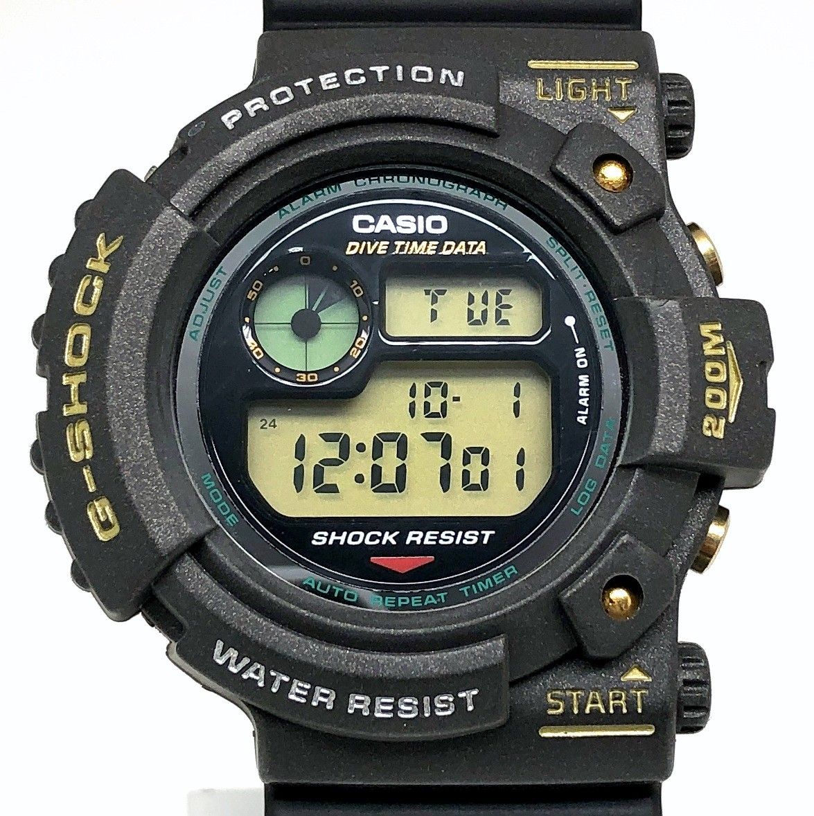 G-SHOCK ジーショック DW-6300B-8 M1084 FROGMAN 初代フロッグマン ダークメタリックグレー グリーン豆球  1994年11月発売 - メルカリ