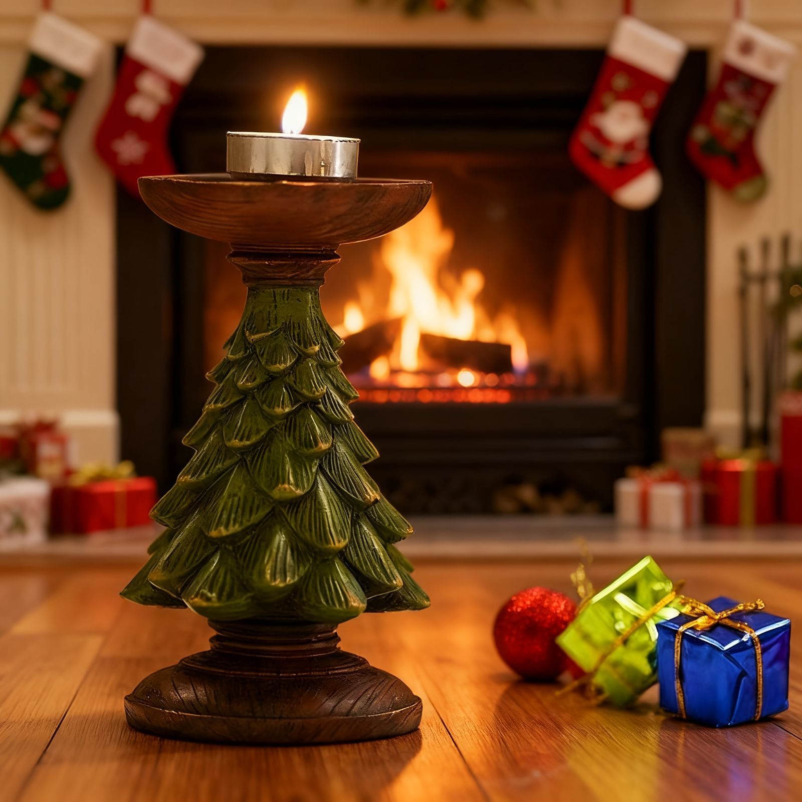 キャンドルホルダー キャンドルスタンド クリスマスツリー型 インテリア 装飾 パーティー リビング ダイニング オシャレ クリスマス 冬 癒しグッズ クリスマスデコレーション