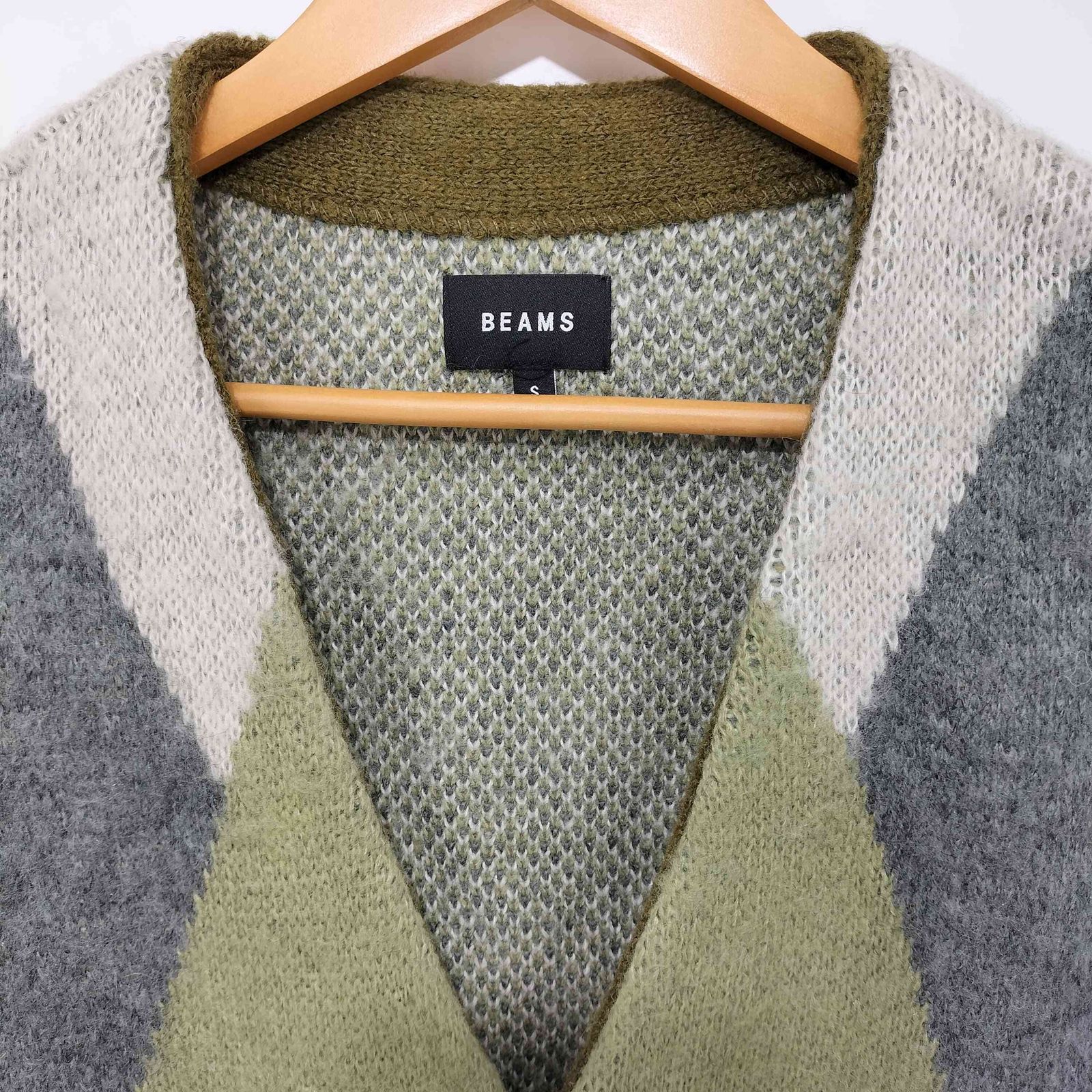 ウール混紡 マルチカラー カーディガン ウール混紡 マルチカラー