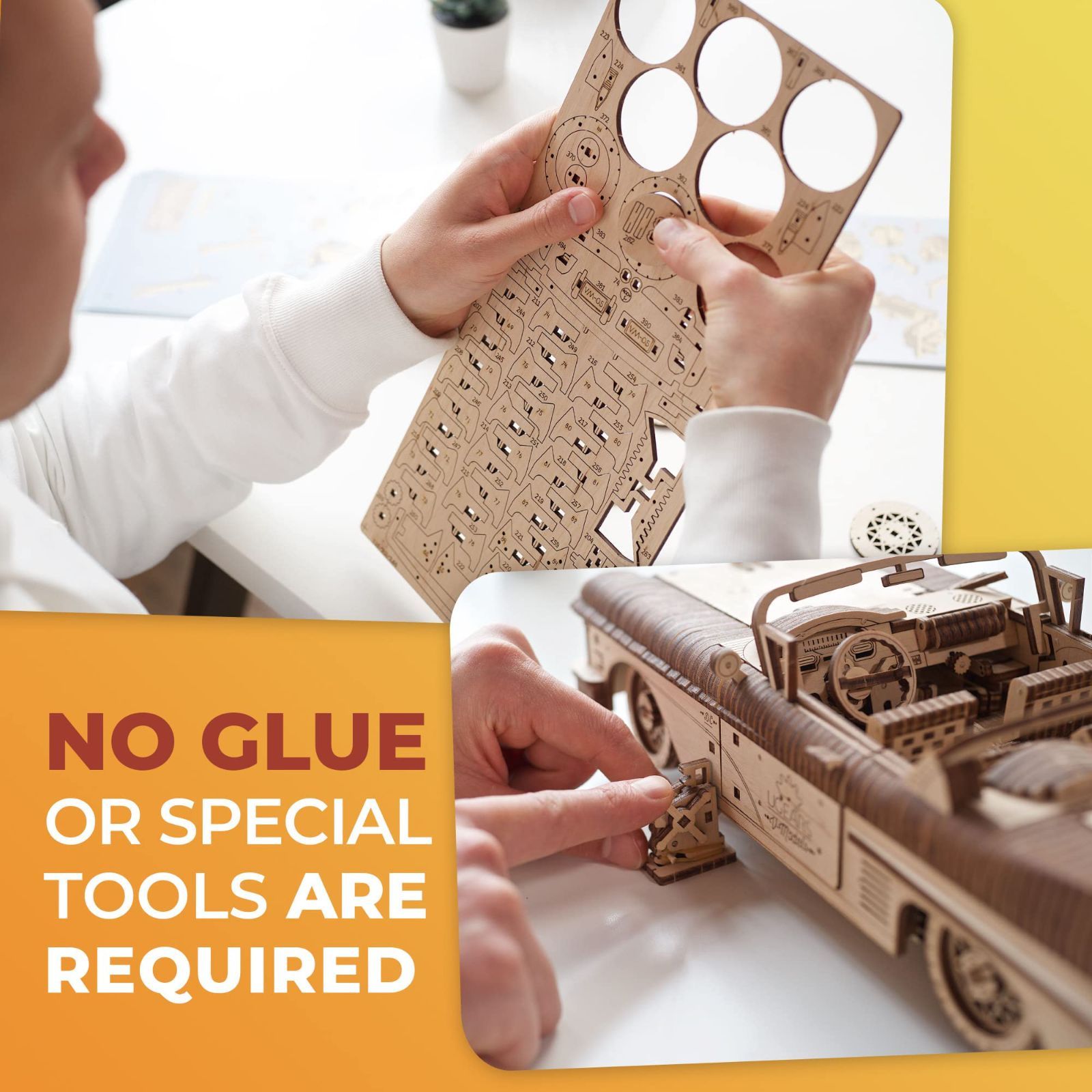 Ugears ユーギアーズ Dream Cabriolet ドリームカブリオレ VM-05 木製 ブロック DIY パズル 組立 想像力 創造力 おもちゃ 70073 USTAUSTRALIA_COM_AU