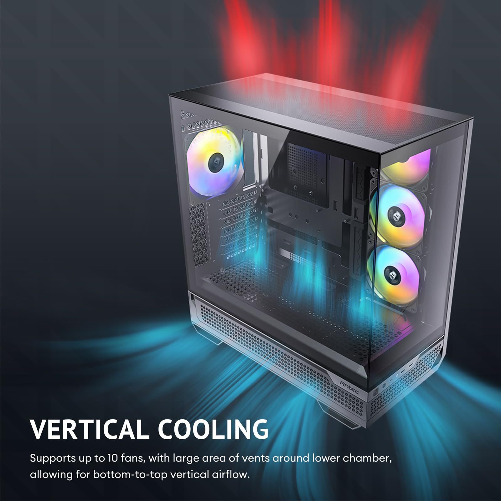ARGB 強化ガラスパネル搭載