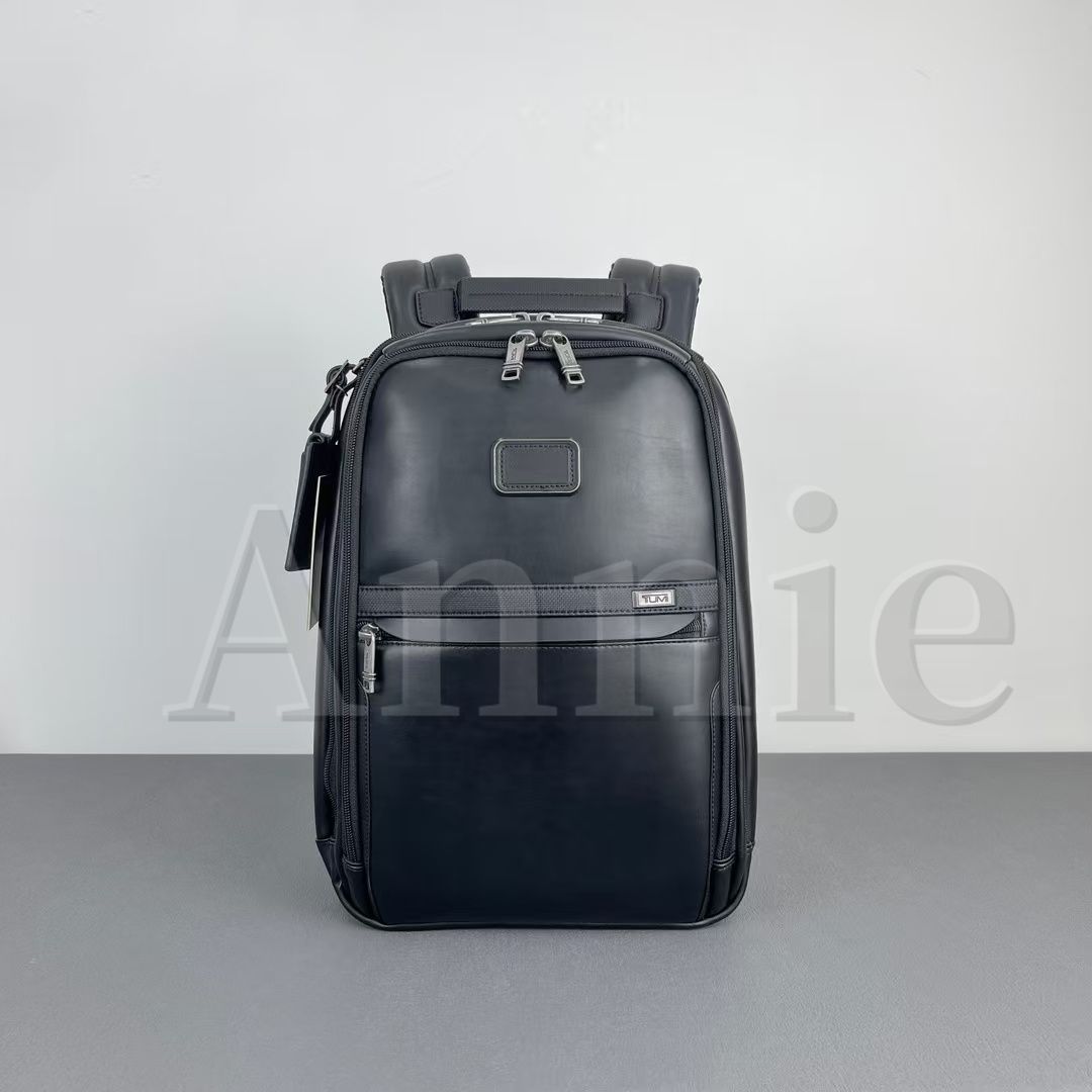 新品、未使用 ✨ TUMI ALPHA 9603581 スリム・バックパック ブラック本革 - メルカリ