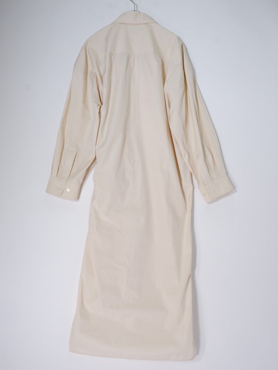LEMAIREルメール 2022AW JINGHI SAS Twisted Cotton Shirt Midi Dress  