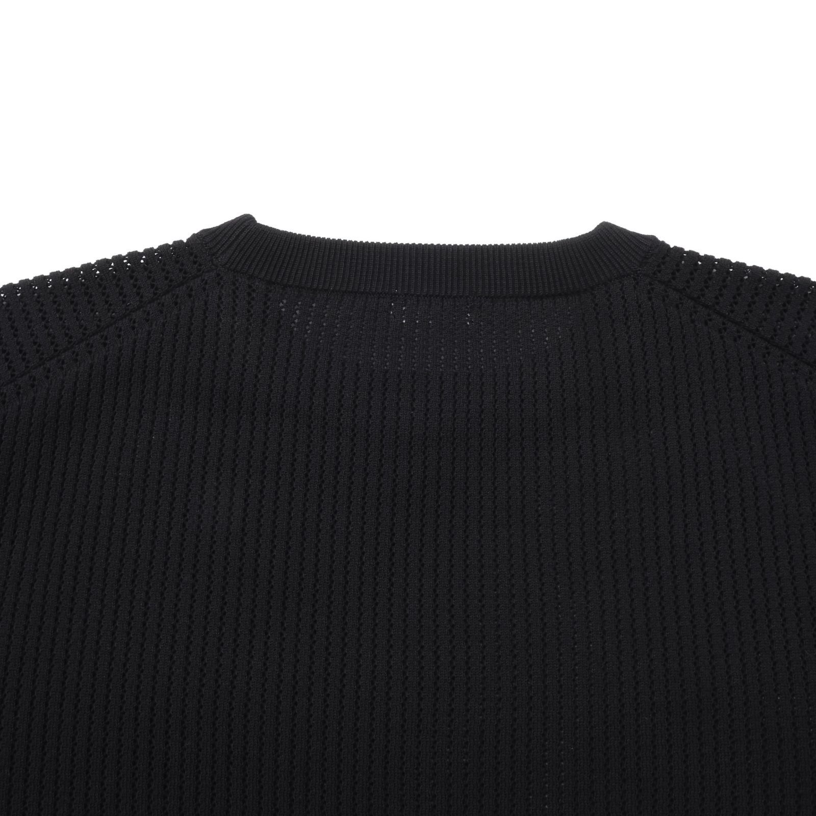 crepuscule クレプスキュール Stripe Mesh P/O BLACK ストライプ 