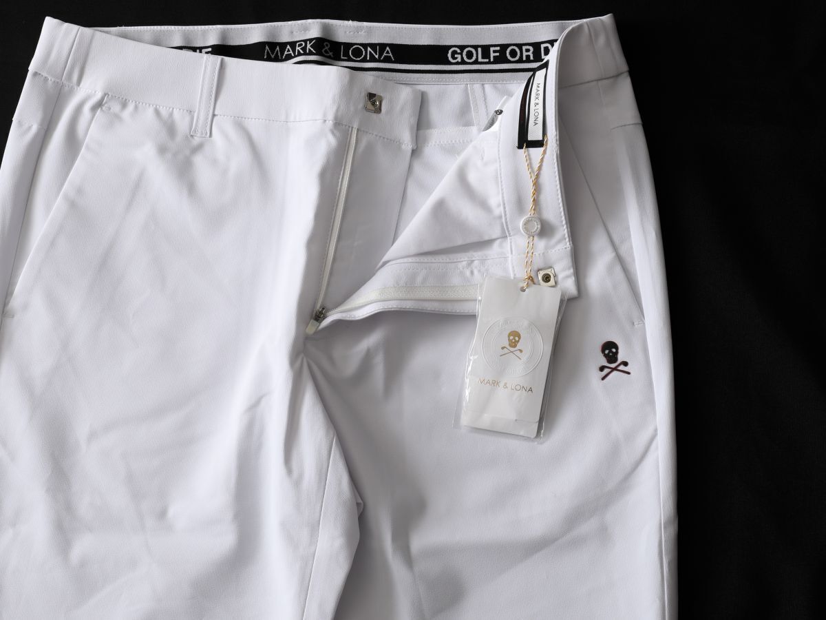 MARK＆LONA マークアンドロナ ショートパンツ 白 48 L ☆マーク&ロナ☆ ホワイトパンツ 48 MARK&LONA - マーク＆ロナ