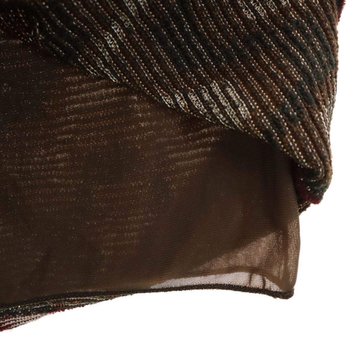 SPORT MISSONI スポーツミッソーニ イタリア製 総柄 ミディ丈 ニット タイトスカート 42 ボルドー系 レディース 古着 WWW_MORNINGWALKER_COM