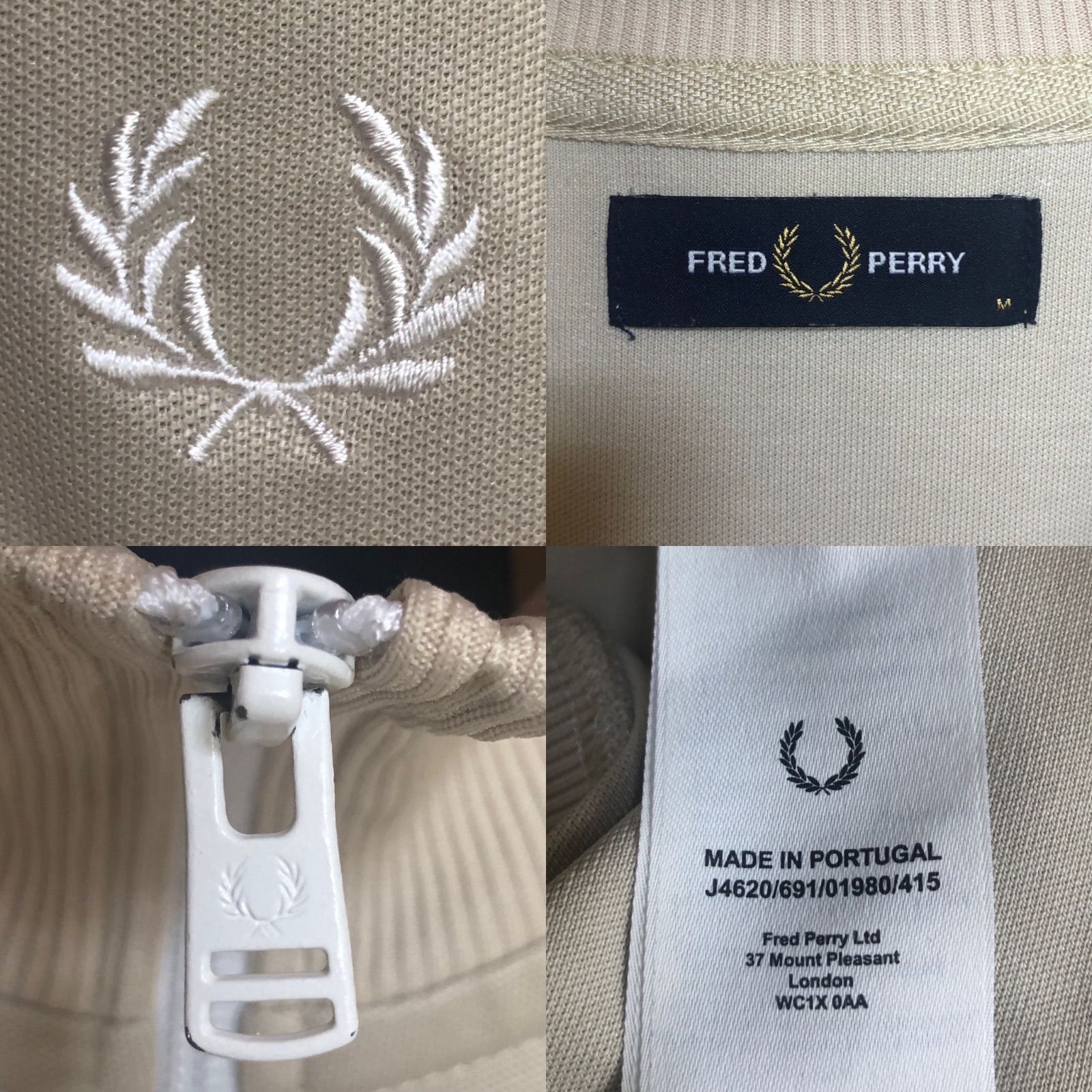Fred Perry⭐️トラックジャケット/ジャージ M 刺繍/テープ月桂樹 
