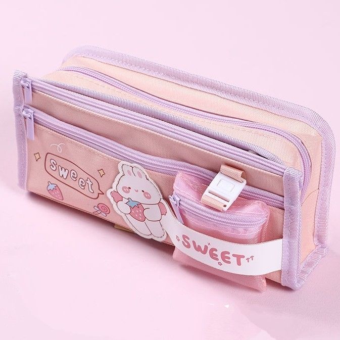 ペンケース ペンポーチ 女の子 筆入れ 筆箱 大容量 ポケット付き 文具