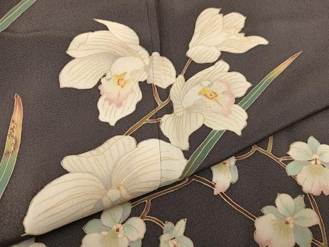 平和屋着物○訪問着 友禅 北川聖水 枝花文 正絹 逸品 AABB2964ph