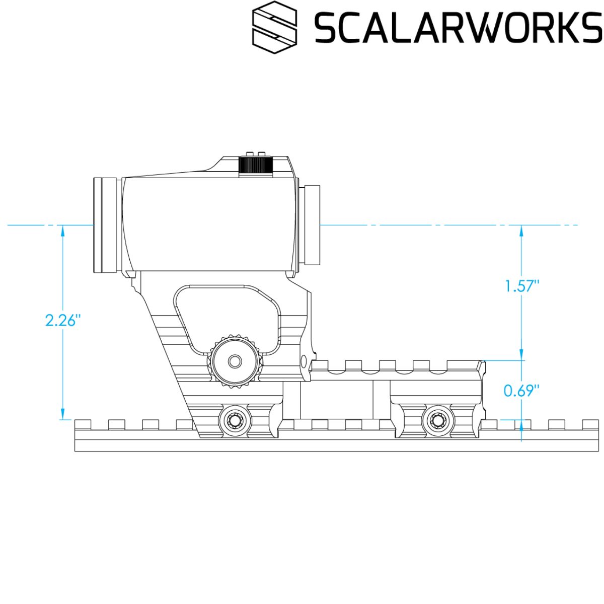スカラーワークス KICK01 picatinny ライザー - メルカリ