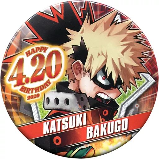 僕のヒーローアカデミア 爆豪勝己 バースデー缶バッジ 原作 【公式通販】