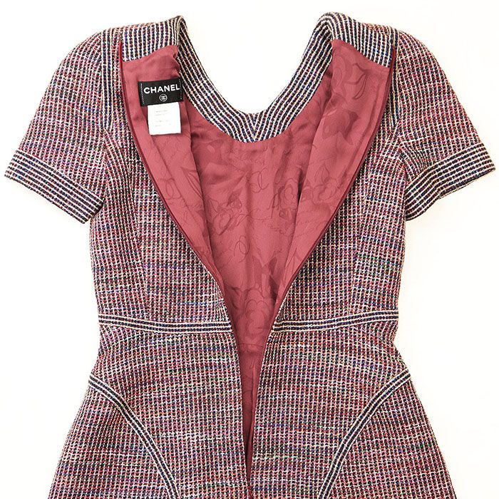 美品】CHANEL シャネル ワンピース ツイード P50960 2014-15年製 COCO  