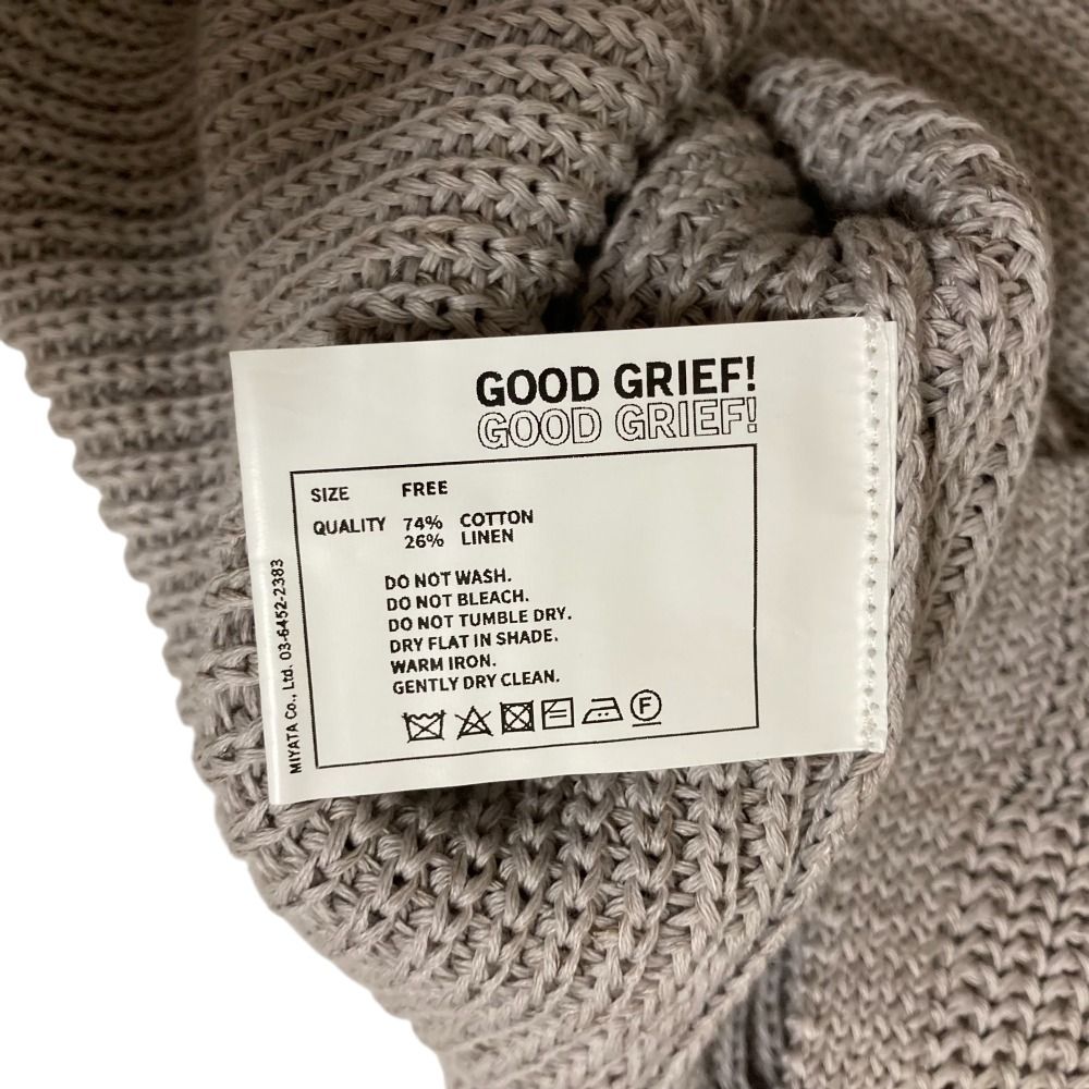 新品同様 23SS Good GRIEF! グッドグリーフ リネンニットベスト ノースリーブセーター サイズF グレー レディース 古着 中古 新品同様 23SS Good GRIEF! グッドグリーフ リネンニットベスト