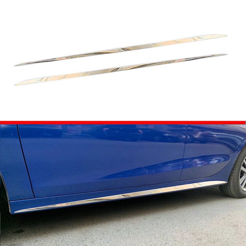 式ホンダ思域 車身下部保護パーツ ABS製 ドア下部装飾モール 2点セット 銀色 黒色