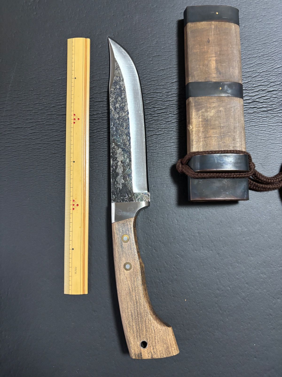 伝古式摩鬼利 関兼常謹製 在銘 ナイフ ナタ 共箱 n62304 現状品 伝古式摩鬼利 関兼常謹製 在銘 ナイフ ナタ 共箱 n62304 現状品