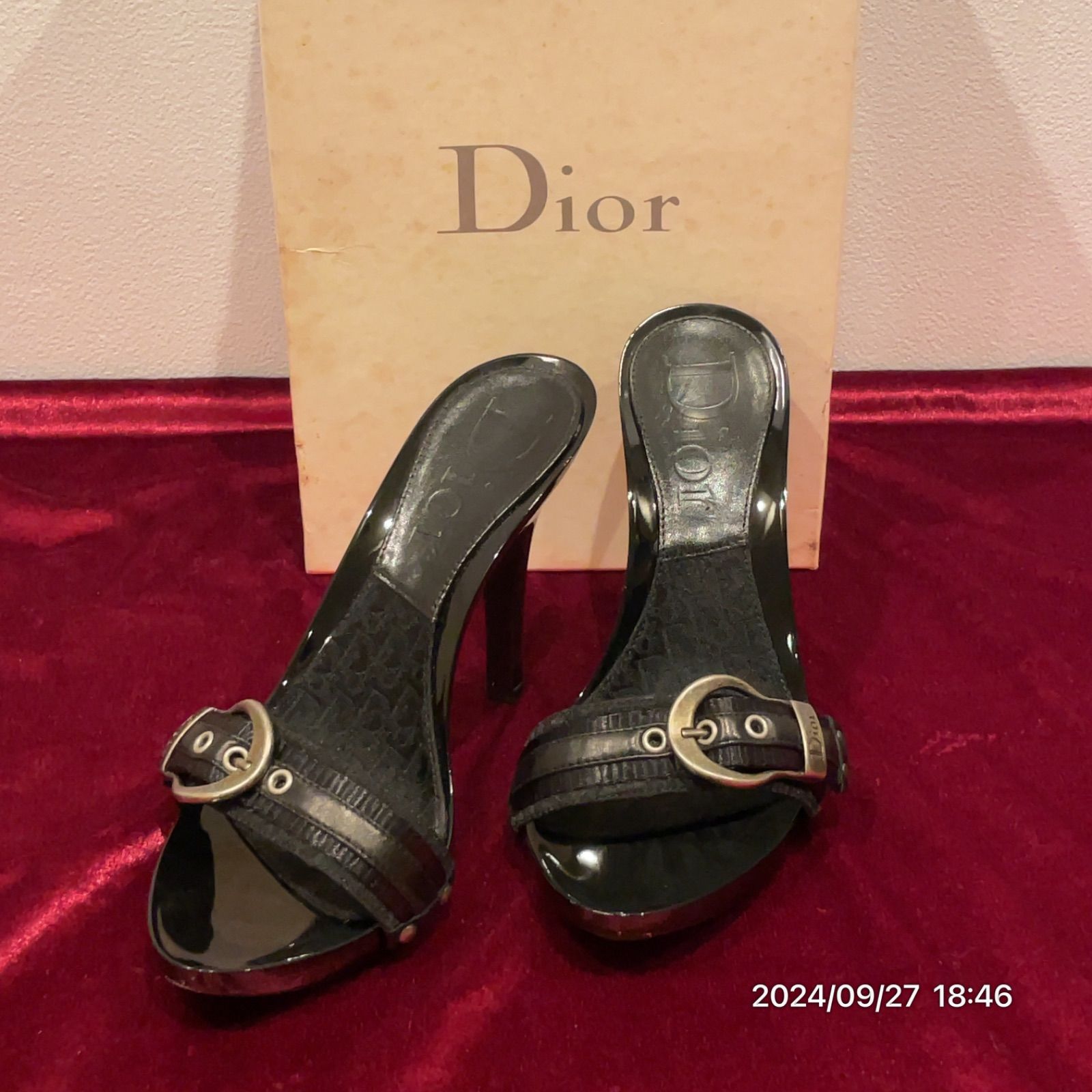 美品 Dior クリスチャン ディオール トロッター ガリアーノ期 ブラック 